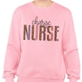 thumbnail image 2 of Charge Nurse Leopard Print Sweatshirt Unisex 2X-Large Pink, 2 of 5