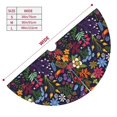 thumbnail image 3 of Rateoe Flowers And Birds Print Christmas Tree Skirt 48" for Xmas Holiday New Year Party Circle Tree Mat Ornaments Decoration, 3 of 7