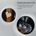 thumbnail image 6 of Heart Shaped Glass Hydroponic Vase with Retro Wooden Stand - Desktop Terrarium for Bulb Planter, Water Propagation Glass Vase Pot Planter Flower Desktop Decoration, 6 of 8