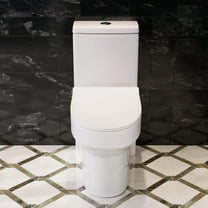 Compact ADA Toilet with High-Efficiency Dual Flush, Comfort Height with Upgraded Ultra-Thin Tank And Lid(Seat Included) DV-1F52812Pro