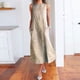thumbnail image 1 of WILLBEST Vestidos Casuales para Mujer Fiesta Vestido de Moda para Mujer con Estampado de Rayas y Bolsillos con Cremallera Vestido Ajustado sin Mangas con Cuello Redondo Grande​​, 1 of 3