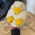 thumbnail image 1 of Bolso de playa para niñas Bolso bandolera de patito casual Bolso lindo de dibujos animados en 3D (Beige), 1 of 9