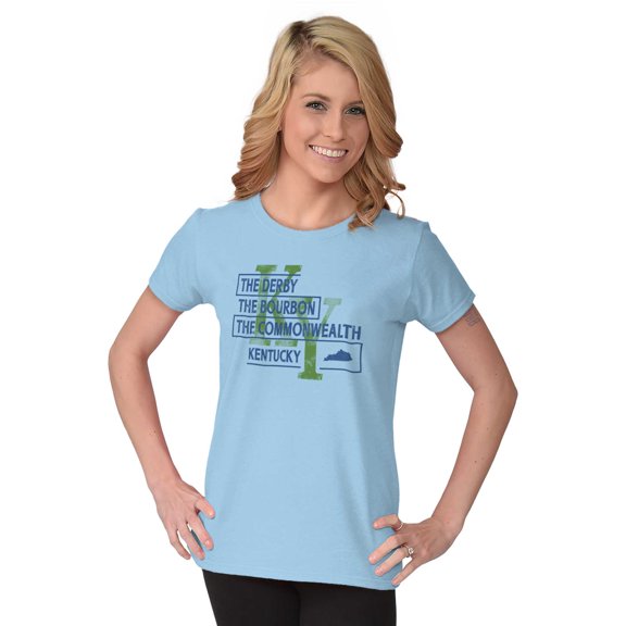 Kentucky Bourbon Derby Commonwealth Women's T Shirt Ladies Tee Brisco Brands S