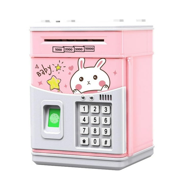 Mini alcancía electrónica Caja de ahorro para cajeros automáticos con contraseña, huella di Romacci Hucha