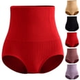 thumbnail image 5 of Women Underwear High Waisted Full Coverage Briefs Seamless No Show Panties Summer Outdoor Tops Red L, 5 of 8