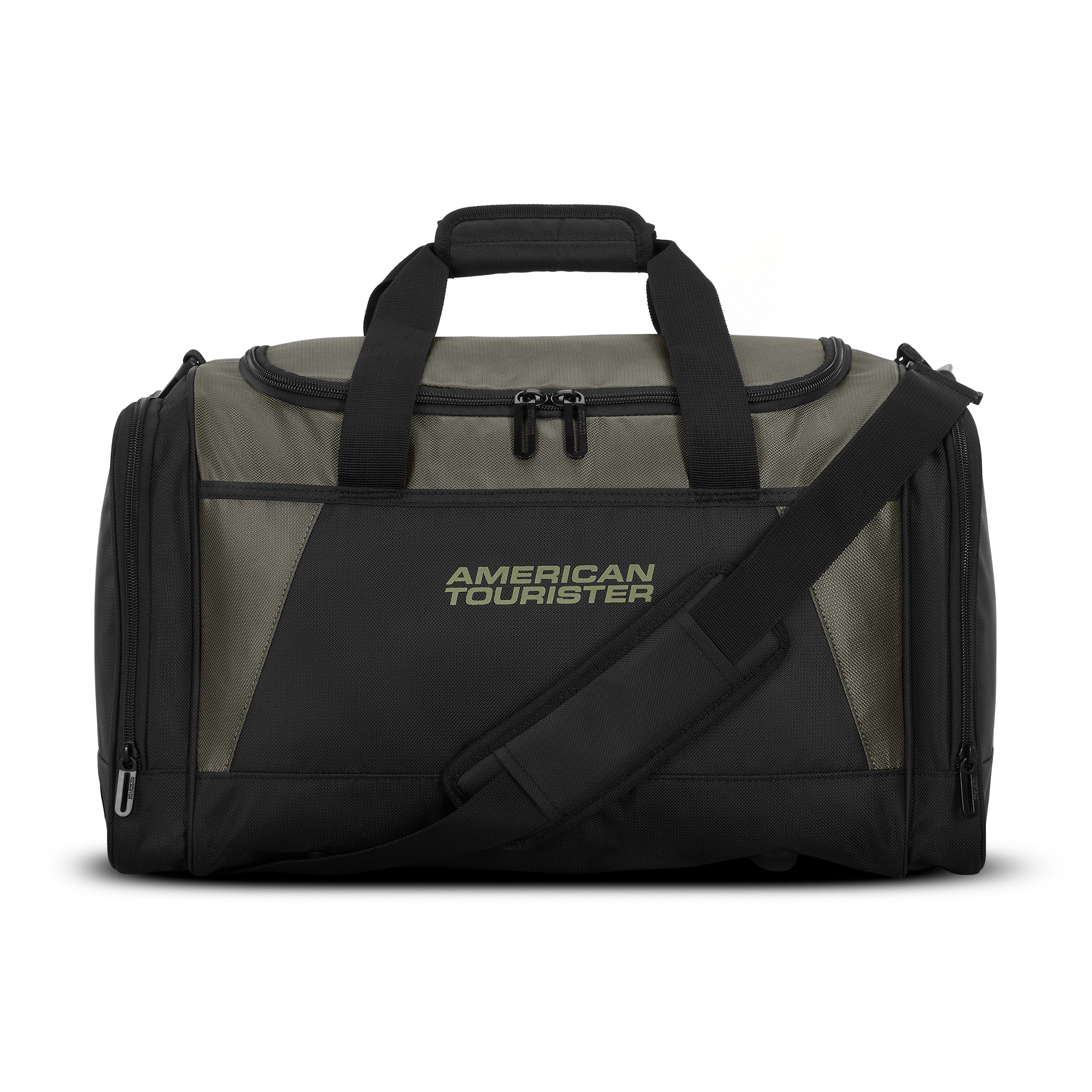 American Tourister 20-Inch Carry On Travel Duffel Bag with Removable Shoulder Strap,  Moss Green