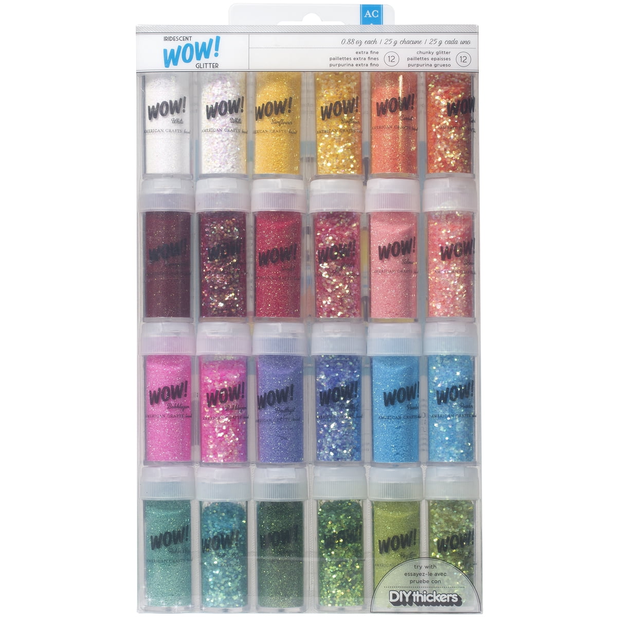 American Crafts Wow Extra Fine Glitter 0.88Oz Iridescent
