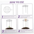 thumbnail image 4 of 2Pcs Peony Support Cage Grow Through Plant Supports for Rose, Tomato, Orchids Vines(Grid, 11.8 x 15.7inch), 4 of 6