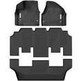 thumbnail image 2 of YITAMOTOR Floor Mats Fit for 2017-2024 Chrysler Pacifica 7 or 8 Passenger Model (No Hybrid Models), Included 3 Row All Weather Protection TPE Floor Liner Set, Black, 2 of 4