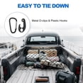 thumbnail image 5 of Uxcell Heavy Duty Pickup Truck Bed Cargo Net 3' x 4' Latex Bungee Net Mesh Truck Bed Accessories with 12pcs Metal D-Clips and 12pcs Hooks for Truck Pickup Bed Trailer Trunk SUV, 5 of 6
