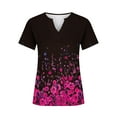 thumbnail image 3 of Patlollav Womens Short Sleeve Tops Fashion Print V-neck Spring Summer Shirts, 3 of 6