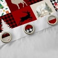 thumbnail image 4 of Homewish Santa Claus Snomman Curtains Pack of 2 (42x84 Each),Kawaii Christmas Reindeer Curtains Blackout,Modern Geometric Plaid Bedroom Curtains For Girls Kids,Luxury Bedroom Decor, 4 of 6