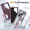thumbnail image 4 of Decase for Samsung Galaxy S24 Plus/+,Hybrid Protective Case [Hard PC + Soft TPU] Cover with Hidden Kickstand,Military Grade Shockproof Phone Case for Galaxy S24 Plus/+,Purple+Pink, 4 of 9