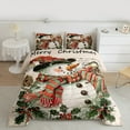 thumbnail image 2 of Manfei Cute Snowman Full Size Comforter Sets for Girls, Dreamy Christmas Snowflake Bedding Comforter Set, Fairy Tale Reversible Bedding Sets, Super Cozy Room Decor, 3-Piece, 2 of 8