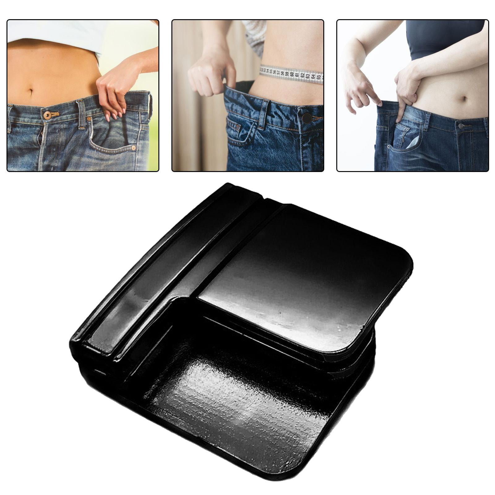 Segolike 3xPants Clips for Waist Adjustable Pants Waist Clip Metal Pant Waist Tightener Black