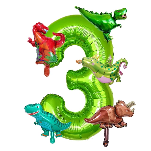 Globos KZXAXHIU Dinosaurio Set de Fiesta Número 4 de 40"