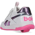 thumbnail image 3 of Heelys Youth Kids CL Court Low Wheels Skate Sneaker Shoes White/Pink/Purple Sparkle, 2 Little Kid, 2, 3 of 6