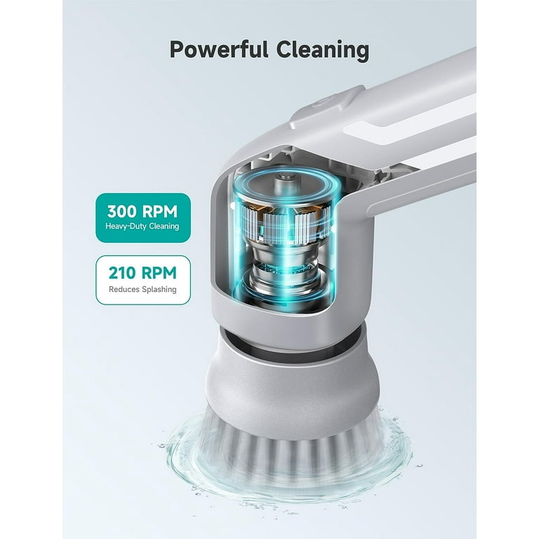 Electric Spin Scrubber, HiCOZY Cordless Shower Cleaning Scrub