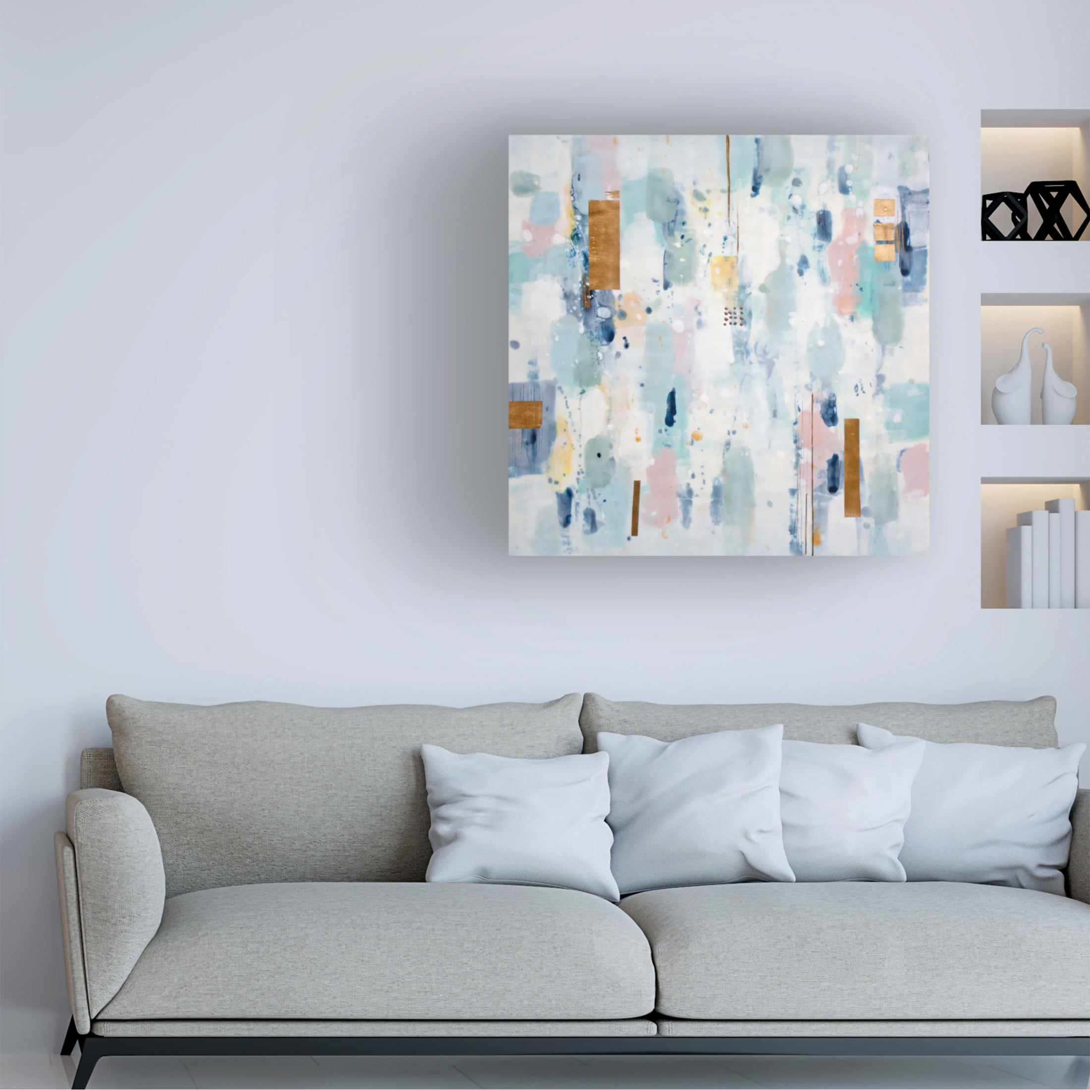 Canvas Wall Art - Sally Hootnick 'Sunset' Wall Art for Living Room, Bedroom, or Office Décor by Trademark Fine Art - 35 x 35 Inches