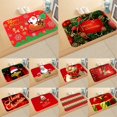 thumbnail image 3 of Floor Mat Christmas Theme Pattern Non Slip Flannel Front Door Entrance Mat Home Decor, 3 of 6