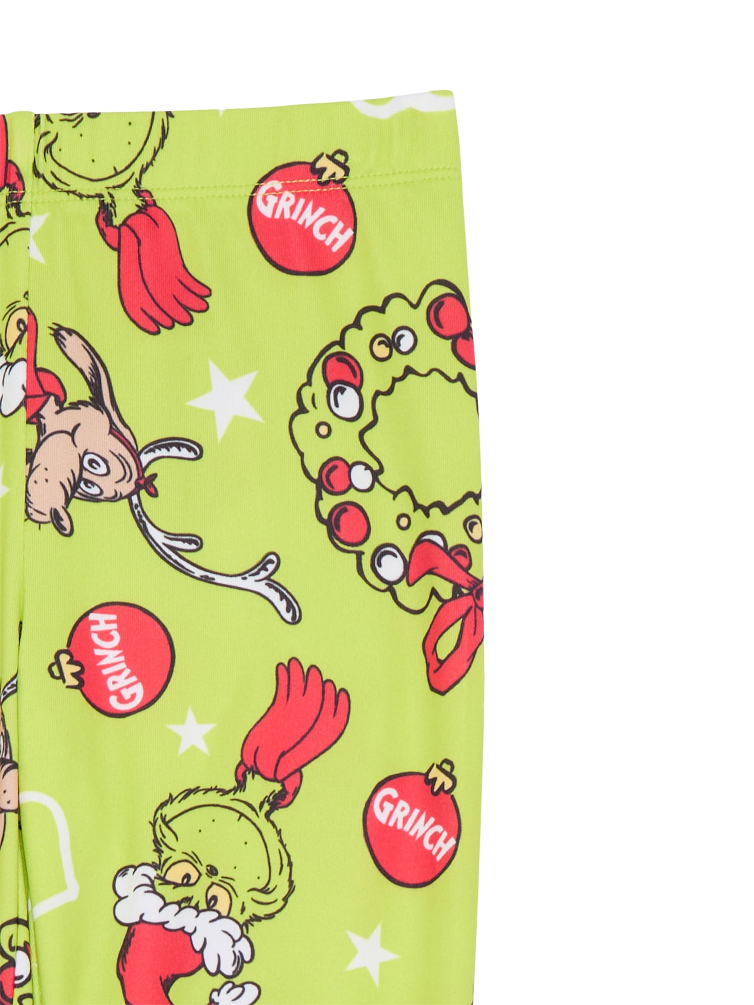 Dr. Seuss Grinch Girls' Christmas Print Leggings, Sizes XS-XL
