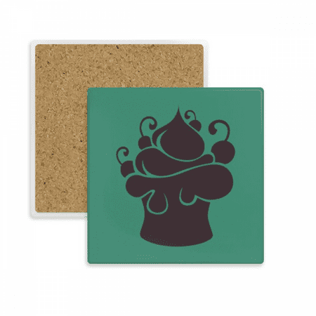 

Black Fruit Ice Outline Square Coaster Cup Mat Mug Subplate Holder Insulation Stone