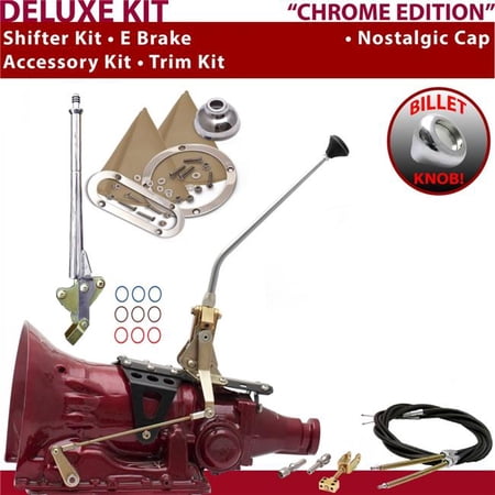 American Shifter 727 Shifter Kit Chrome 12 in. E Brake Cable Trim Kit for F010E