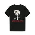 thumbnail image 1 of Men's Radiohead Graphic Black T-Shirt - Funny Vintage-Inspired Design with Abstract Character & "RADIOHEAD" Print, Casual Polyester Crew Neck Tee, Summer Short Sleeve, Vintage Humorous Men's Fashion, 1 of 6