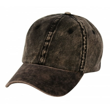 Unisex 100% Cotton Plain Baseball Hat - Washed Cap With Buckle Closure on Back (5 Colors (Best Way To Wash Baseball Hats)