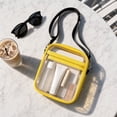 thumbnail image 3 of Clear Bag for Stadium Events, Clear Concert Crossbody Bags For Women, Stadium Approved With Front Pocket, Waterproof PVC Clear Bag for Concerts Events,Yellow, 3 of 5