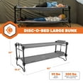 thumbnail image 6 of Disc-O-Bed Large Outdoor Convertible 2 Person Portable Camping Bunk Cots, Grey, 6 of 12