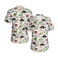 thumbnail image 3 of Yiaed Cute Dinosaurs Print Women's T Shirt V-Neck Short Sleeve Shirt Casual Breathable Tee Summer Tops-X-Large, 3 of 5