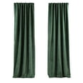 thumbnail image 5 of 3S Brother's Solid Luxury Matte Velvet Soft Curtains Set of 2 Panels Hanging Back Tap & Rod Pocket Home Décor Bedroom Kitchen Office Windows Room Darkering ( Sacramento Green-52"x108"), 5 of 6