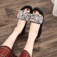 thumbnail image 5 of 1 Pair Summer Wedge Slippers Anti-slip Slipper Stylish Thickening Slipper Outer Wearing Female Footwear for Women (6cm White+Black Size 37 6.5US, 4UK, 37.5EU, 9.2355 Inch), 5 of 6