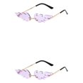 thumbnail image 3 of Qarigey Gafas de sol de llama y fuego Gafas de moda para una apariencia elegante Impermeable Sin marco A prueba de viento Durable Transpirable Púrpura Púrpura 2piezas, 3 of 6