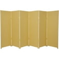 thumbnail image 2 of 4 ft. Tall Color Dyed Fiber Weave Panel Screen Room Divider - Dark Beige - 6 Panel, 2 of 2