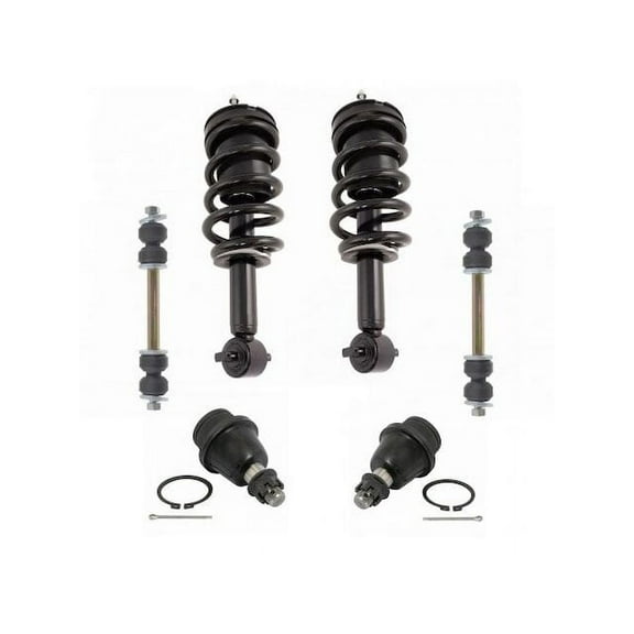 Front Shock Coil Spring Ball Joint Kit 6 Piece - Compatible with 2007 - 2014 Cadillac Escalade 2008 2009 2010 2011 2012 2013