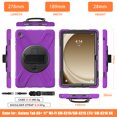 thumbnail image 2 of XYX Case for Samsung Galaxy Tab A9+ 11.0 inch SM-X210/SM-X215/SM-X216 with 360 Degree Rotating, Hand Strap, Shoulder Strap, Purple, 2 of 7
