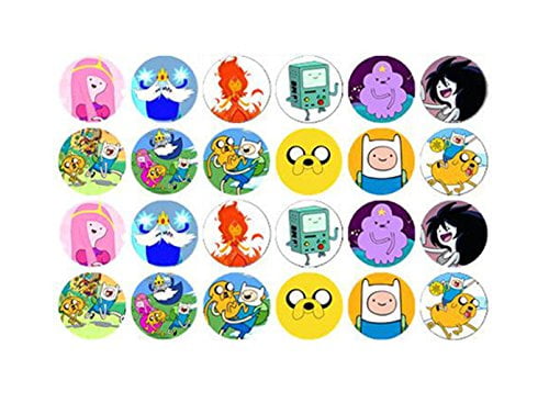 30x Adventure Time Edible Icing Cupcake Toppers 35mm Cake Decorating Images 