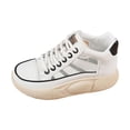 thumbnail image 3 of Zapatos casuales de mujer, sandalias de verano, zapatos planos con suela gruesa y diseño calado, plataforma 39 Talla Blanco, 3 of 9