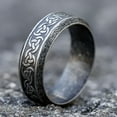 thumbnail image 4 of ZMY Home Stainless Steel Party Jewelry Viking Horn of Odin Norse Ring (13), 4 of 5