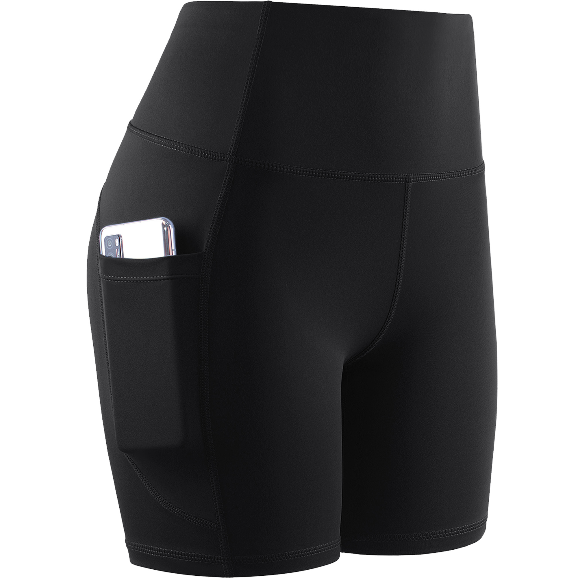 Cadmus Women's 6" High Waist Yoga Shorts, Black photo 1