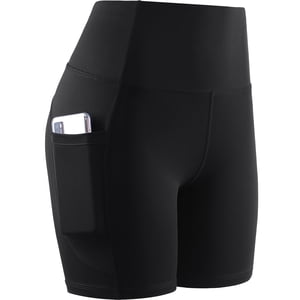 Cadmus Women's 6" High Waist Yoga Shorts, Black