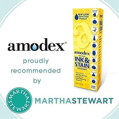  Amodex Ink and Stain Remover – Cleans Marker, Ink, Crayon, Pen,  Makeup from Furniture, Skin, Clothing, Fabric, Leather - Liquid Solution -  4 fl oz Bottle - (Pack of 3) : Health & Household