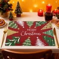 thumbnail image 1 of Christmas Linen Placemats Living Room Dining Room Table Mats Outdoor Party Holiday Decoration Placemats Christmas Tree Printed Placemats Holiday Decorations, 1 of 6