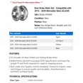 thumbnail image 2 of Rear Brake Rotor Set - Compatible with 2015 - 2020 Mercedes-Benz GLA250 2016 2017 2018 2019, 2 of 2