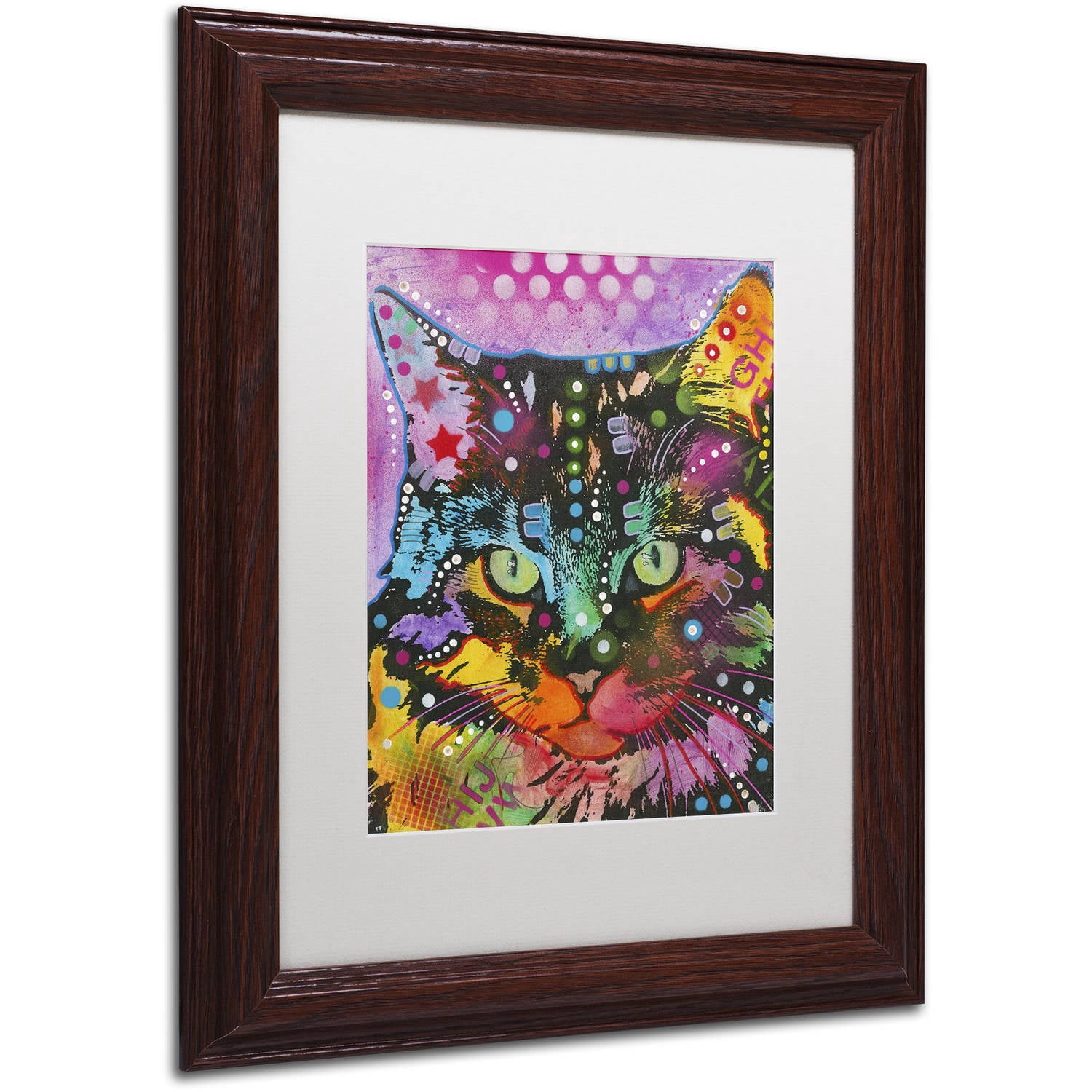 Trademark Fine Art "13" Canvas Art by Dean Russo, White Matte, Wood Frame