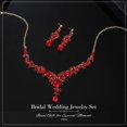 thumbnail image 3 of Bride Wedding Jewelry Sets Crystal Bridal Necklace Earrings Set Rhinestone Choker Necklace Prom Costume Jewelry for Women and Brides, 3 of 4