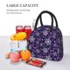thumbnail image 5 of Balery Christmas Purple Snowflakes Bolsa de Almuerzo para Mujeres, Caja de Almuerzo, Bolsa de Almuerzo Pequeña Impermeable, Tote de Almuerzo Reutilizable con Gran Capacidad, 5 of 6
