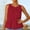 Red, variant on LADIGASU Women's Solid Color Fallow Bow Round-Neck Tank Top